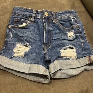 Aeropostale High Rise Jean Shorts